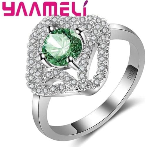 Top Quality Women Cubic Zirconia Rings 925 Sterling Silver Fashion Jewelry Aneis Feminino Bijoux Femme Free Shipping