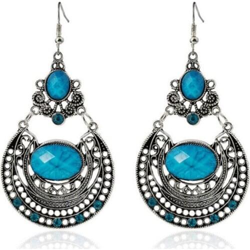 Womens Earring Sliver Color Earrings For Women Vintage Boho Acrylic Fashion Jewelry 2021 Geometric Earings Brincos