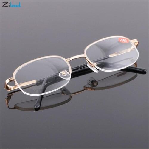 Zilead-1,-1.5,-2,-2.5,-3,-3.5,-4 Myopia Glasses Metal Half-frame Myopia Glasses Resin Men And Women Fashion Nearsighted Glasses
