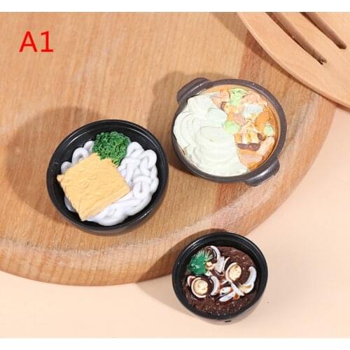 1PC 1:6 Miniature Dollhouse Noodles Mini Chinese Cuisine Pretend Food Doll Decor