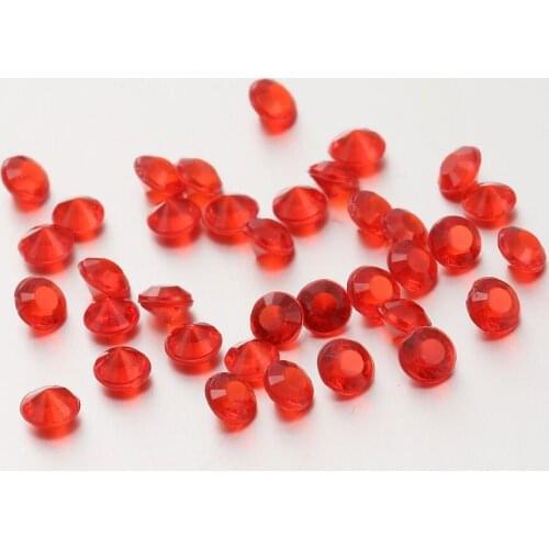 10,000pcs 3mm Red Pointed Crystals Beads For Wedding Bridal Party Holiday Throwing Confetti Table Decoration Sprinkles