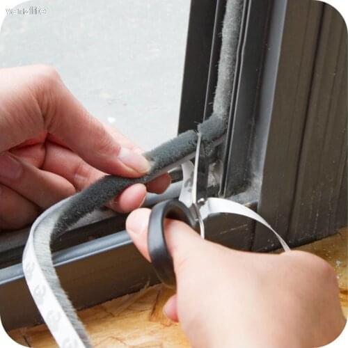 Self adhesive door and window sealing strip moving anti-collision windproof thermal insulation glass wood bottom wool strip