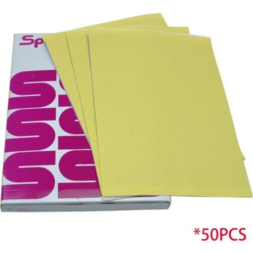 50pcs Tattoo Transfer Paper Thermal Carbon Transfer Stencil Paper Tattooing Stencil Copy Tracing Paper Accessories