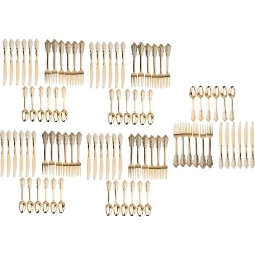 90 Pieces Disposable Plastic Forks Spoons Knifes Party Decorations