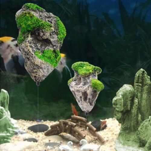 Aquarium Tank Floating Rock Suspended Artificial Stone Aquarium Decor Fish Tank Decorations Floating Pumice Flying Rock Ornament