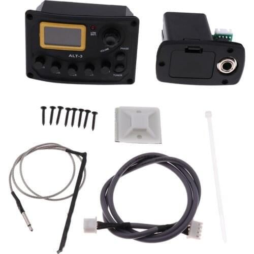 ALT-3 EQ Pickup Tuner+Piezo Pickup for Acoustic Folk Classical Guitar Parts
