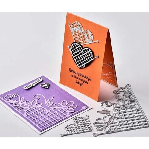 DiyArts Floral Heart Corner Dies Diy Scrapbooking Stamps and Dies for Card Making Photo Album Crafts Stencils Embossing Folders