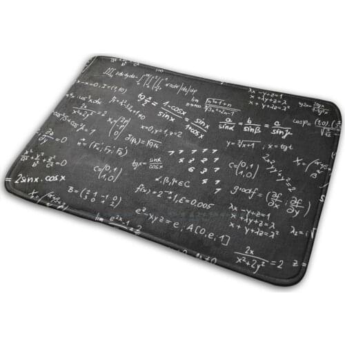 Blackboard With Math Formulars Mat Rug Carpet Anti - Slip Bedroom Entrance Door Mat Math Math Formulas Mathematics Mathematical