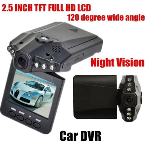 HOT New Arrive 2.5 inch HD LCD 6 LED Car DVR Video registrator Full HD Car camera recorder co0mcorder 120 degree wide angle