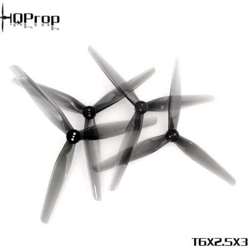 HQPROP T6X2.5X3 6025 3-Blade PC Propeller Grey for RC FPV Racing Freestyle 6inch Long Range LR6 Drones Replacement DIY Parts