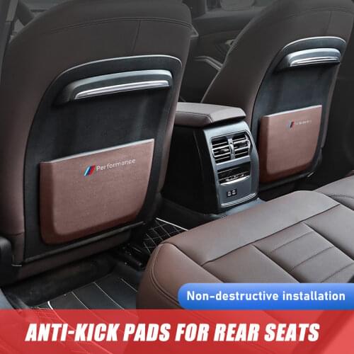 Microfiber Leather Rear Seat Back Anti Kick Pad for 3 5 Series 6GT G20 G28 G30 G32 X5 G05 Anti Dirty Mat Car Accessories