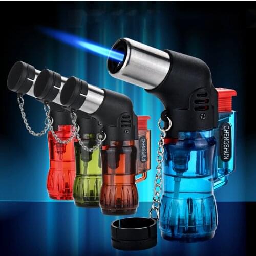 Kitchen Jet Torch Windproof Cigarette Lighter Spray Gun Igniter Cigar Straight Flame Lighter Point Incense BBQ Welding Holder
