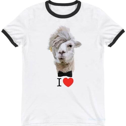 2021 Hot Sale I Love Lama Graphic Print WomenS T-Shirt Funny Cool Donut Tshirt Femme Harajuku Kawaii Clothes Summer T Shirt