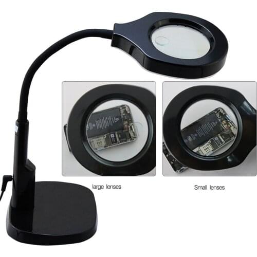BEST 9145T led Magnifying lamp 5d led working magnifier lamp tool magnifier for Mobile phone repair Desk reading Lamp beauty