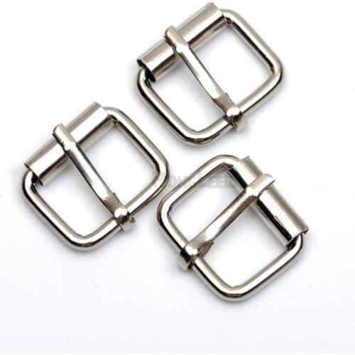 50pcs/lots Metal Buckle hook buckle clip 20mm 0.75inch pin buckle with movable tube adjustable buckle silver nickle BK-029