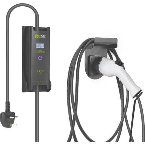 Mobile EV Charger 10A 2.5KW Sae J1772 Type 1 to UK Plug Car Charging Station Evse Controller