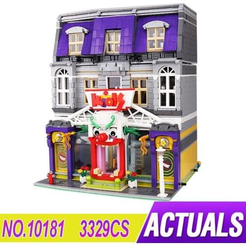 3329Pcs Movie Creative City Street View Joker Park Model Building Blocks Bricks Kids Toy For children Gift