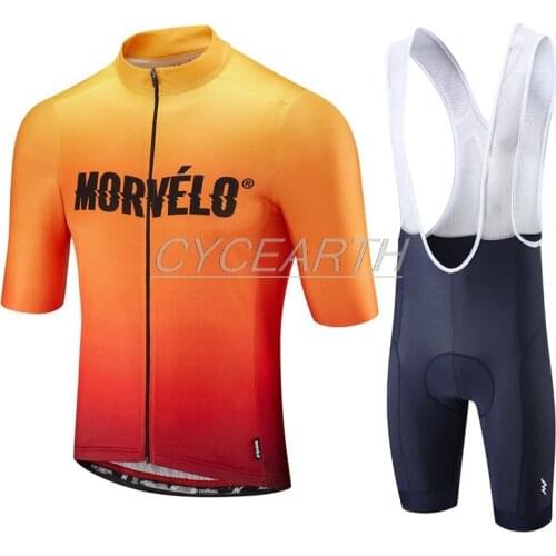 2019 Morvelo Men Cycling Set Summer Jersey Maillot bib shorts Bicycle Short Sleeve Clothes Breathable Shirt Clothing Suit Kits