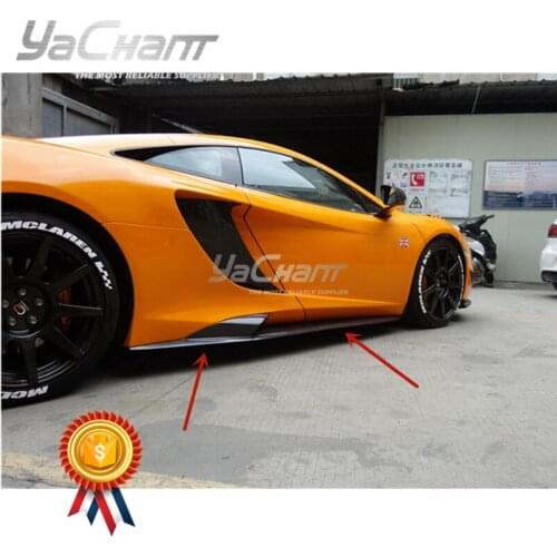 Car-Styling Carbon Fiber Side Kit Fit For 2011-2014 MP4 12-C 675LT Style Side Skirts (6pcs) CF