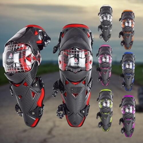 Vemar Motorcycle Knee Brace Pads Carbon Fiber Motocross Knee Guard Protector Off-Road Racing Cycling Knee Pad Elbow Protective