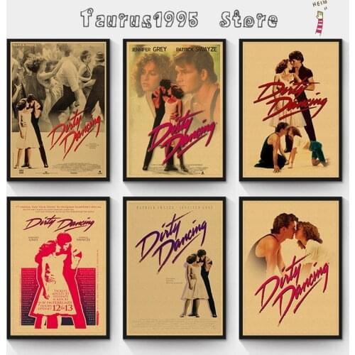 New Dirty Dancing Posters Vintage Kraft Paper Classic Movie Poster Home Room Bar Decor Wall Decoration Art Wall Stickers