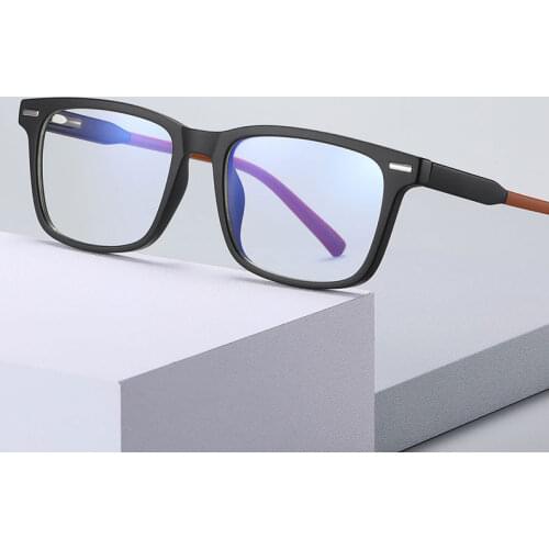 Plastic Frame Glasses New Arrival Anti-Blue Ray Men Style Rectangle Spectacles Full Rim Retro Optical Eyewear Hot Selling