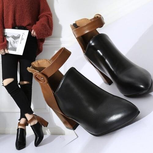 2020 autumn winter new snow boots ladies pointed toe high-heeled womens boots women shoes nj98