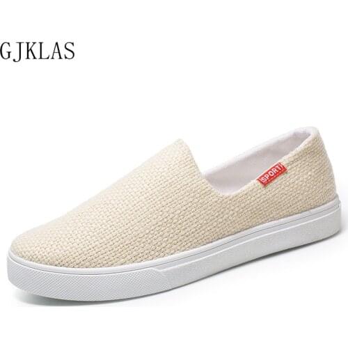 Hemp Loafers Breathable Casual Shoes Man Sneakers Light Confortable Slip on Shoes Men Original Fashion Sports Shoes for Male