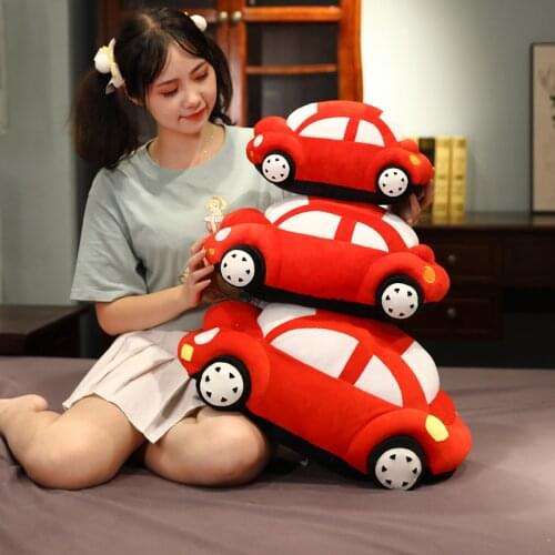 30cm Cartoon Car Shape Plush Pillow Stuffed Toys Plushie Car Model Sofa Bed Decor Cushion Kids Toys Christmas Gift for Children
