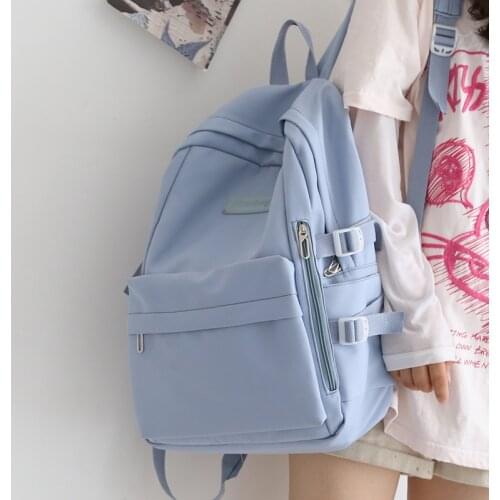 Simple Large-capacity Backpack Women 2021 New School Backpacks Bag for Teenage Girls Female Travel Bag Back To School Ruckpack