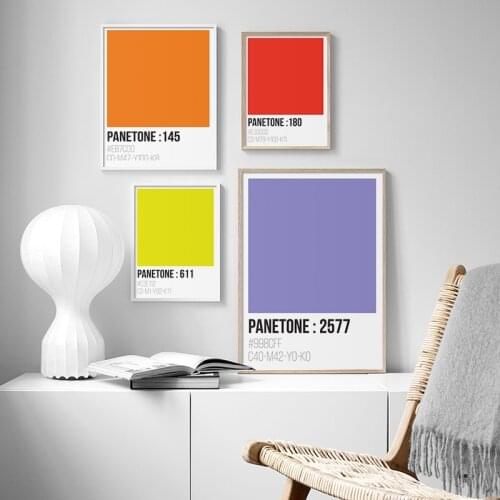 Modern Pantone Color Block Posters and Prints Nordic Style Canvas Painting Wall Art Pictures For Living Room Home Decoration