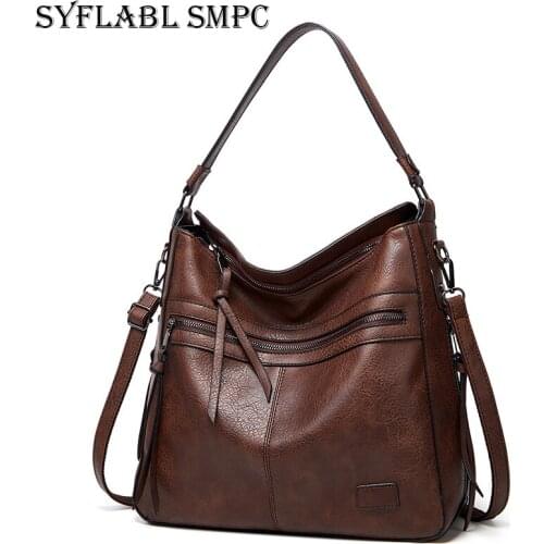 Europe and America Vintage Shoulder Bag Women 2021 Trend Tassel Handbag Ladies Simple Casual Large Capacity Fashion Women Bag