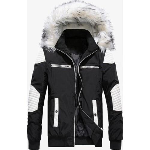 High Quality Thick Warm Mens Winter Jacket Coat Big Fur Hooded Street Style Men Parka Casual Slim Male Overcoat