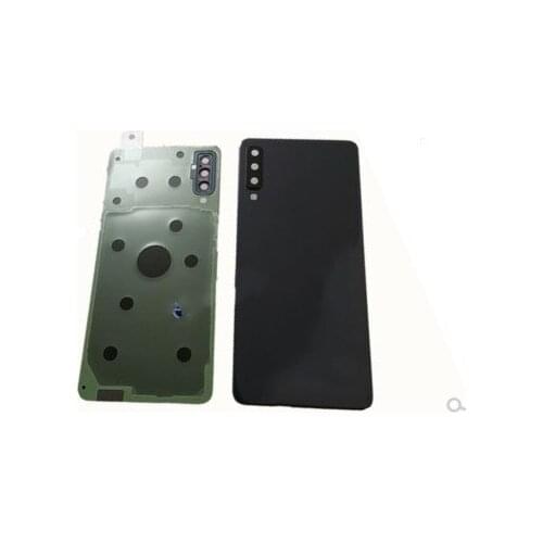 10PCS Back Glass For Samsung Galaxy A7 2018 A750 Battery Cover Case Rear Door Housing With Camera Lens Replacement