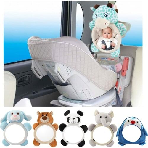 Safety Seat Rear View Mirror Cute Baby Car Mirror Reverse Installation Car Interior View giraffe Haha Mirror