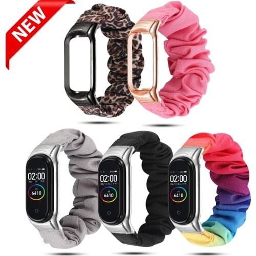 Women Watch Strap for For Xiaomi Band 5 4 3 Mi4 Mi5 Mi3 Elastic Scrunchies Bracelet Wrist Band for Mi5 Fashion Strap Accessories