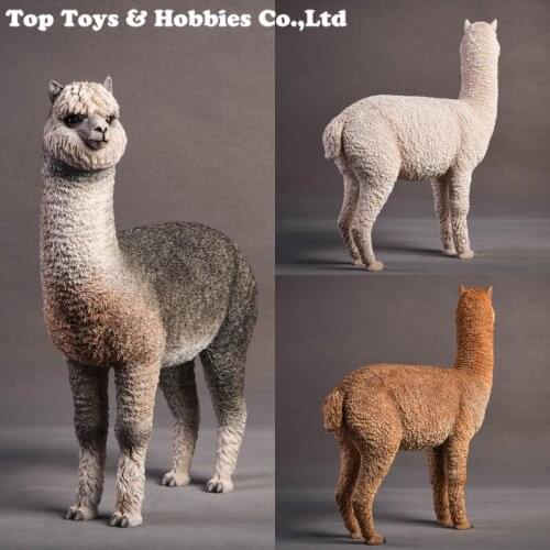 1/6 Scale Animal Model Jxk011 Alpaca Pet Toys GK Static Decoration Scene Accessory for 12'' Action Figure