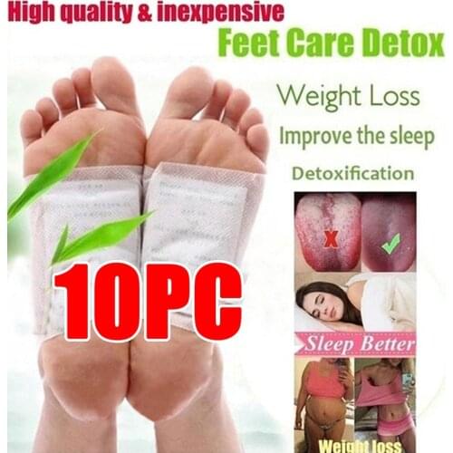 10pcs Detox Foot Patch Mask Improve Sleep Slimming Foot Care Feet Stickers Weight Loss Improve The Sleep