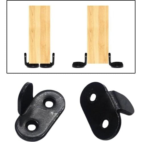 2pcs Barn Sliding Door Floor Guide Plastic Adjustable Barn Door Guide Wall Mount Bracket Roller Hardware