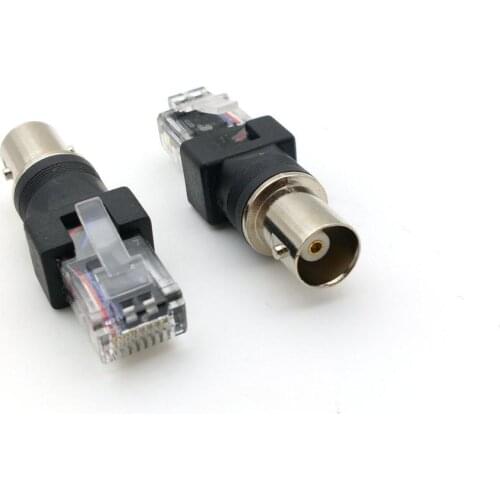20pcs BNC Female to RJ45 Male Coaxial Coax Barrel Coupler Adapter RJ45 to RF Connector