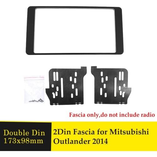 2Din Car DVD Radio Fascia for MITSUBISHI OUTLANDER 2014 Stereo Fascia Frame Adapter Bezel Panel Dash Trim Refit Installation Kit