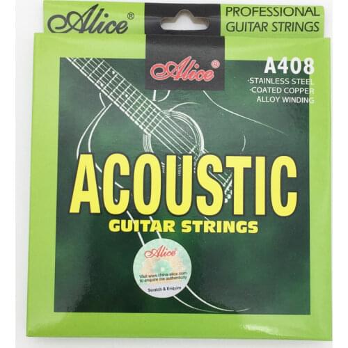 1 set Alice A408 Acoustic Folk Guitar Strings 012-053 Guitar accessories