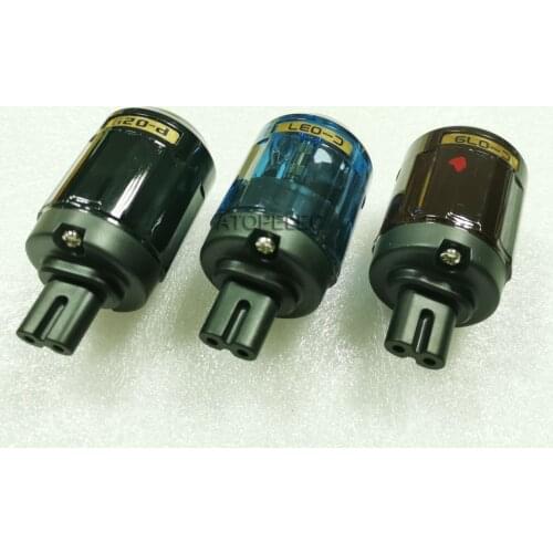 1pc Figure 8 IEC C7 Power Plug Female Rhodium Plated / Gold Plating Copper Hi-Fi Audio Connector P-029/P-037/P-079 Cable 18mm