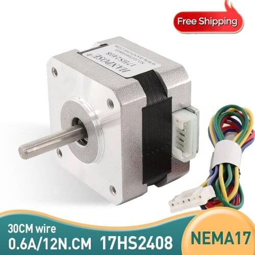 Best price and Quality neam 17 17HS2408 4-lead Nema17 Stepper Motor 42 motor 42BYGH 0.6A CE ROSH ISO CNC Laser and 3D printer