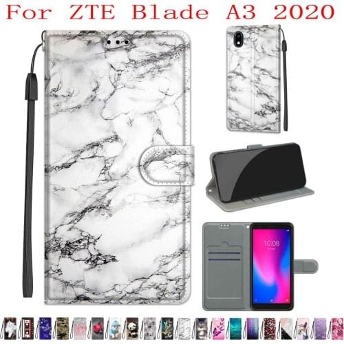 Sunjolly Case for ZTE Blade A3 2020 Wallet Stand Flip PU Leather Phone Case Cover coque capa for ZTE Blade A3 2020 Case Cover
