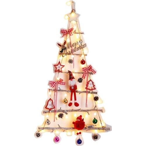 Wooden Christmas Tree Decoration Pendant Creative Diy Christmas Ornaments Christmas Ornaments Window Wall Christmas Tree