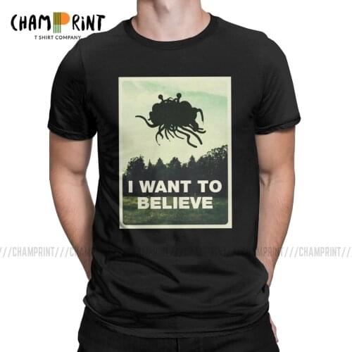 Flying Spaghetti Monsterism Believing T-Shirts Mens T Shirts Pastafarianism Fsm Religion Church Novelty Tees Plus Size Clothing