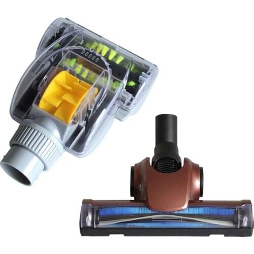 2 PCS 32mm Vacuum Cleaner Clear Mites Brush Suction Head for Vacuum Cleaner Accessory, Gray & Brown