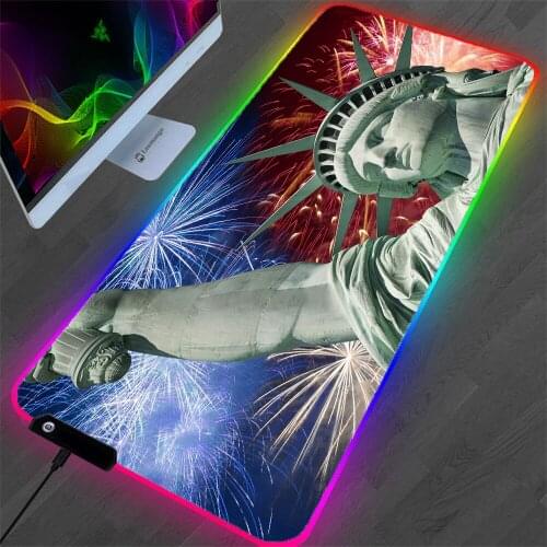 Mouse Pad Rgb Notebook Office Game Player Desktop Desk Mat Led Light Glow High-quality Rubber Material Mini Pc Mousepad Gaming