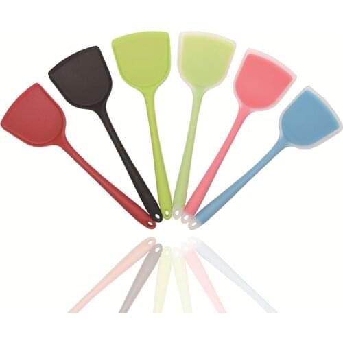 Kitchen Utensil Turners Spatula Heat Resistant Integrate Handle Silicone Spoon Scraper Pan Spatula Cake Kitchen Cooking Tool
